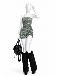 Strapless Floral Ruched Mini Dress