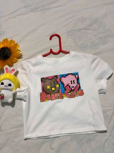White Cropped T-Shirt