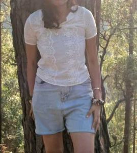 White Broderie Anglaise Top