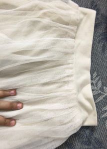 White Skirt double layer net(check  video)