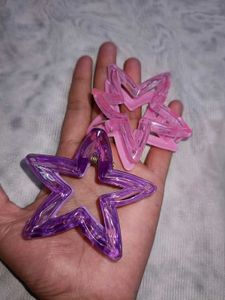 Cute Star Hair Claw Clips Set of 2 | Pink &amp; Purple
