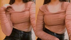 Brown Long Sleeve Ruched Top