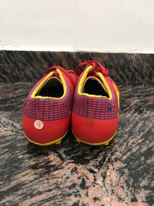 Bright Red Football Cleats