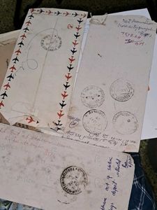3 VINTAGE INDIAN ENVELOPES WITH STAMPS