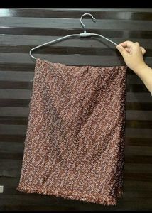 brown crepe shiny fabric
