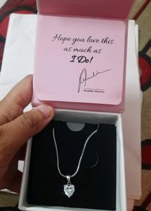 GIVA SILVER Heart Pendant Necklace