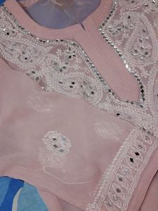 Pink Embroidered Kurti