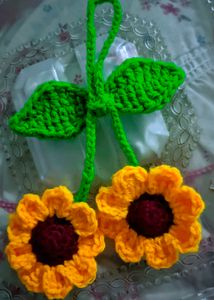 🌼 Handmade Crochet Flower Bag Charms 🌼
