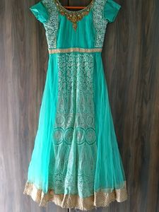 Teal Anarkali Dress