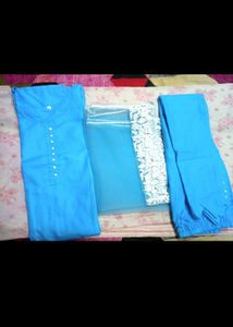 Light Blue Kurti with Lace Detail