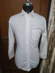 Classic White Striped Dress Shirt
