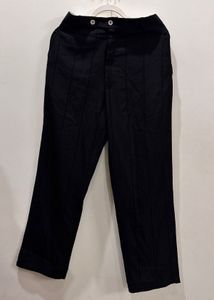 Men's deep Black Tailored Trousers 35W