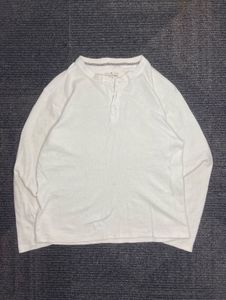 Classic White Long Sleeve Henley Top