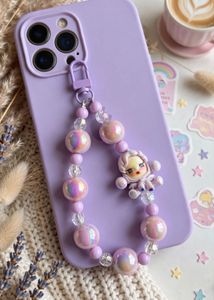 Lavender Angel Doll Beaded Bag Charm