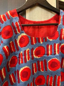 Red Blue Kurti