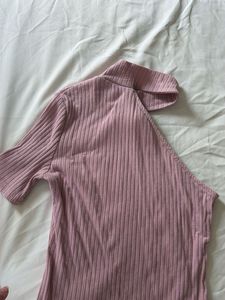 Ribbed One Shoulder Top