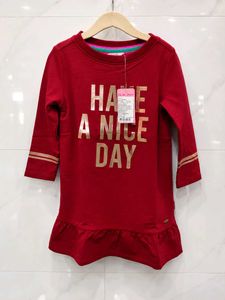 Cute Red "Have A Nice Day" Dress