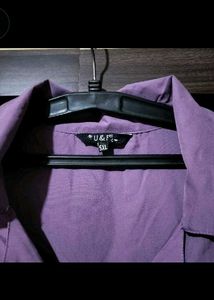 Elegant Purple Shirt Dress