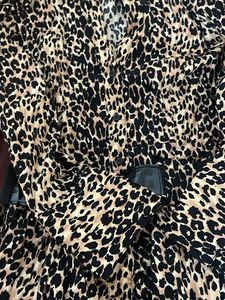 Leopard Print Button-Up top with Belt