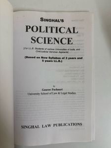 Political Science Book - Singhal’s Law Publication