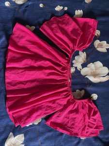 Vibrant Pink Off-Shoulder Top