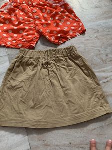 Cute Girls' Shorts &amp; Skirt Set