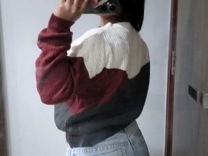 Color Block Knit Sweater