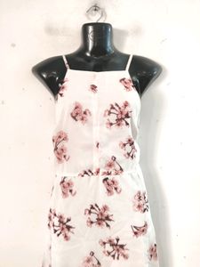 Sassafras White Printed Dress ( Women)