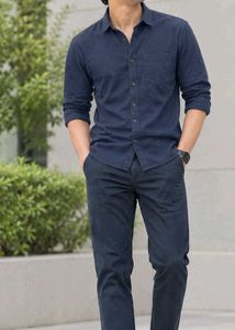 Men's Navy Blue Casual Shirt