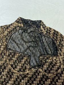 Patterned Long Sleeve Top