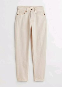 H&amp;M Slim Mom High Ankle Jeans - Light Beige