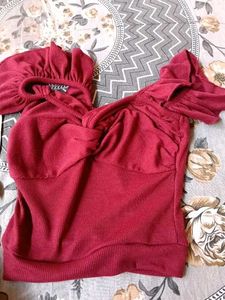 Chic Ruffle Sleeve Square Neck Top