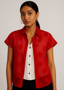 Red Sheer Top