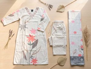 Floral Print Kurta Set