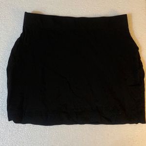 black branded short skirt