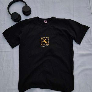 Black Graphic Print Tee