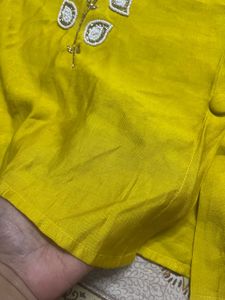 Vibrant Yellow Kurta Palazzo Set