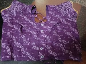 Elegant sky Blue &amp; Purple Saree