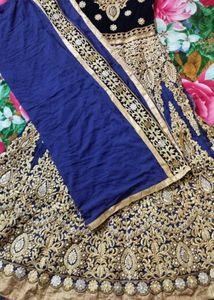 Elegant Blue &amp; Gold gown