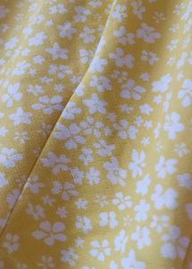 Yellow Floral Print Blouse