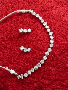 Sparkling CZ Necklace &amp; Earring Set