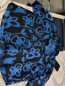 Stylish Black & Blue Floral Blouse