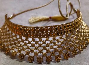 Exquisite Gold Choker Necklace &amp; Earrings Set