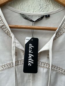 Embroidered Beige Kurta Top