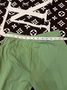 Green Casual Leggings