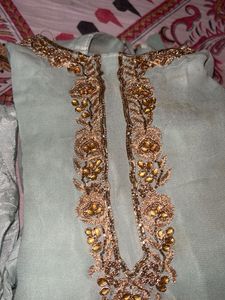 Elegant Mint Green Embroidered Kurta Set