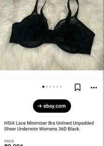 HSIA Elegant Black Lace Bra