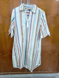 Multicolour Striped Cotton Dress