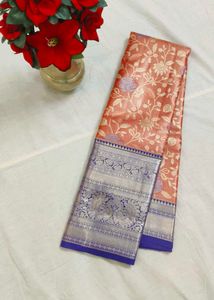 beautiful Colour combination Brocade pattu saree