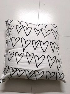 Cute Heart Print Decorative Pillow